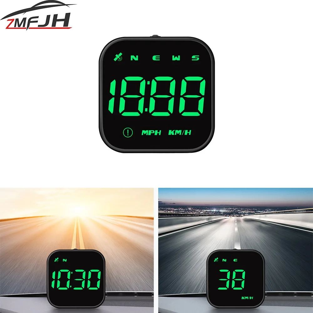 Head Up Display Car G4s GPS Smart Digital Speedometer Speed Time Overspeed Alarm ddmysmile Fatigue Driving Reminder Compass LED Display Smile