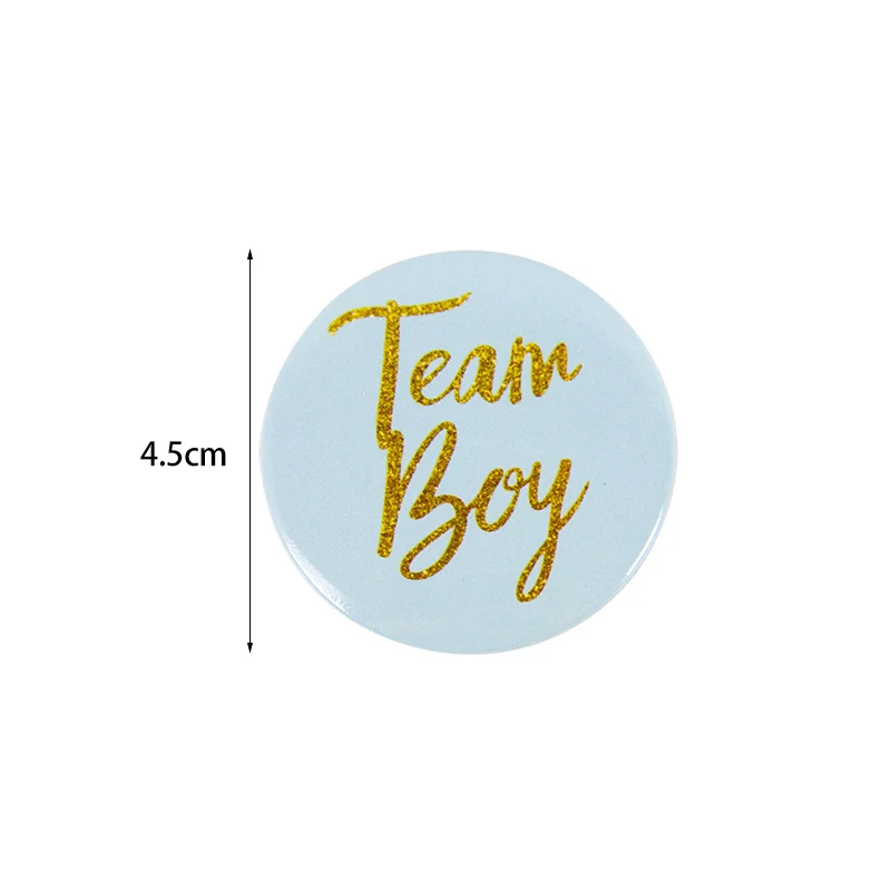 Birthday 12Pcs Boys Girls Badges ddmysmile Gender Reveal Pink Blue Team Boy Girl Tinplate Badge Baby Shower Kids Birthday Party Decoration Smile