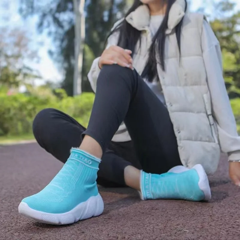 Warm 2023 Knitted New Women's Boots Anti Slip Snow Boots Women's Mini Short Boots Winter Thickened Women's Shoes Botas Mujer smile