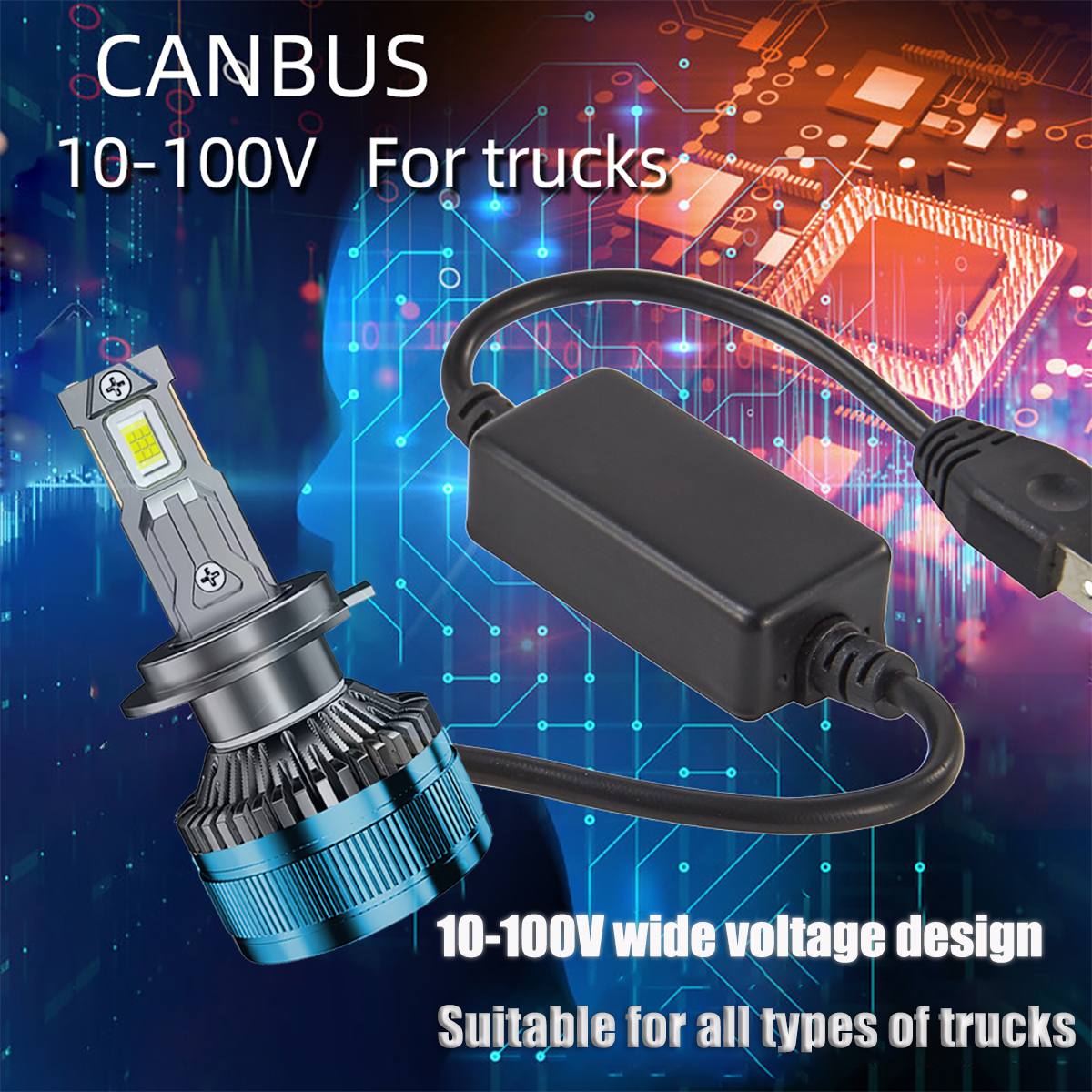 XJQC 300W 30000LM 6000K HB3 HB4 9005 9006 H1 H7 H4 H11 9012 H13 9004 Bulb Canbus Led Lamp CSP 7750 Power Car Headlight Light