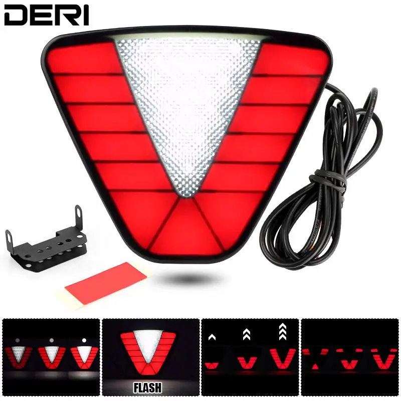 DERI LED Tail Light Flashing Brake Lamp Flicker Effect Indicators Rear Stop Lamp For Pickups Trucks SUVs ATVs Trailers Universal
