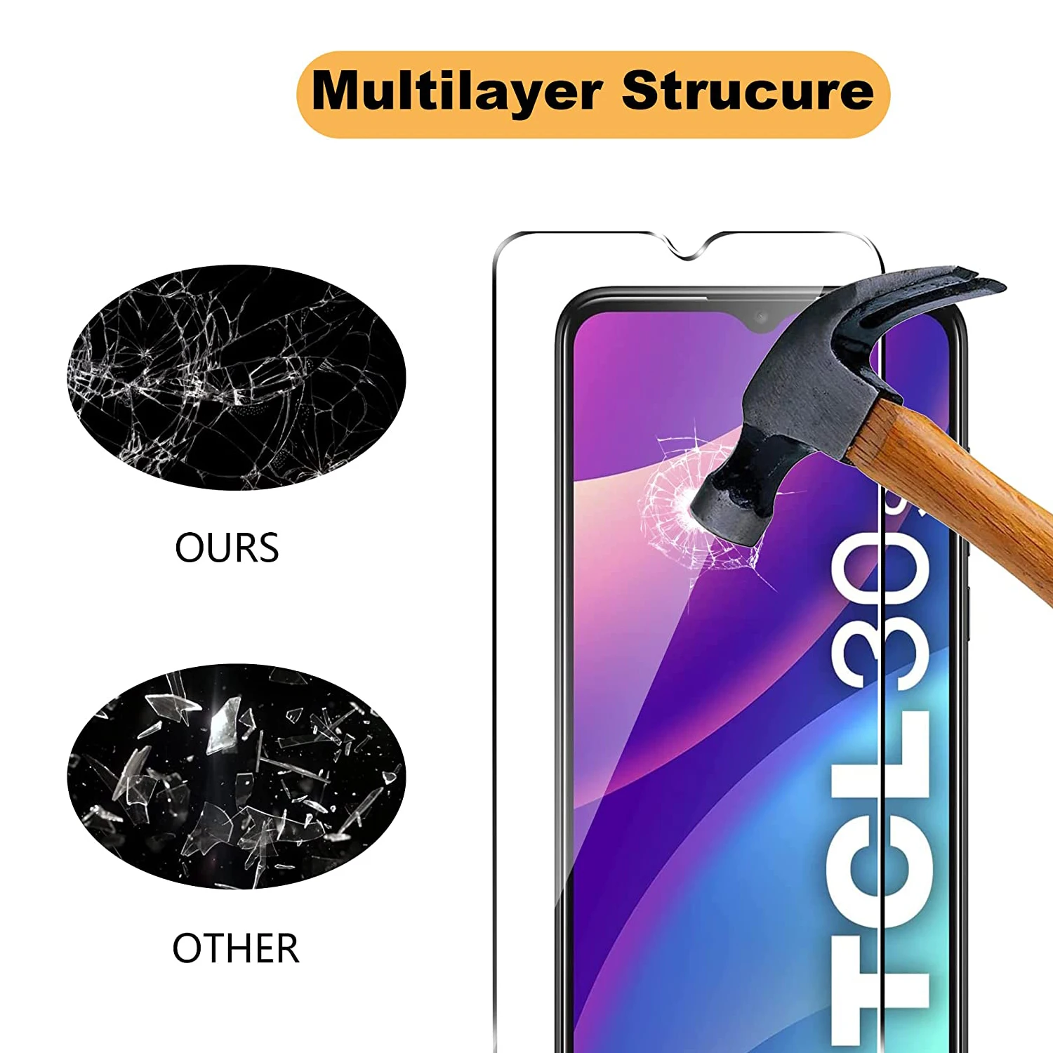 Screen Protector Glass 2/4Pcs For TCL 30 30+ 30Se Tempered ddmysmile Glass Smile +