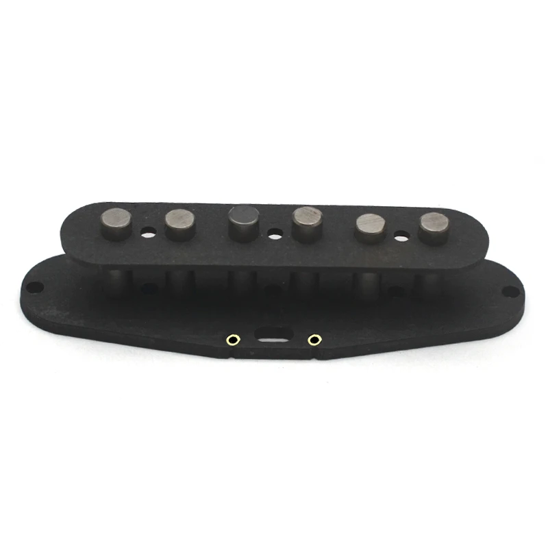 Electric Pickup DIY Kits- ST Staged Top Single Coil Alnico V Pickup Black Fiber Bobbin/Alnico V Pole Piece/Cable Pickup Kits