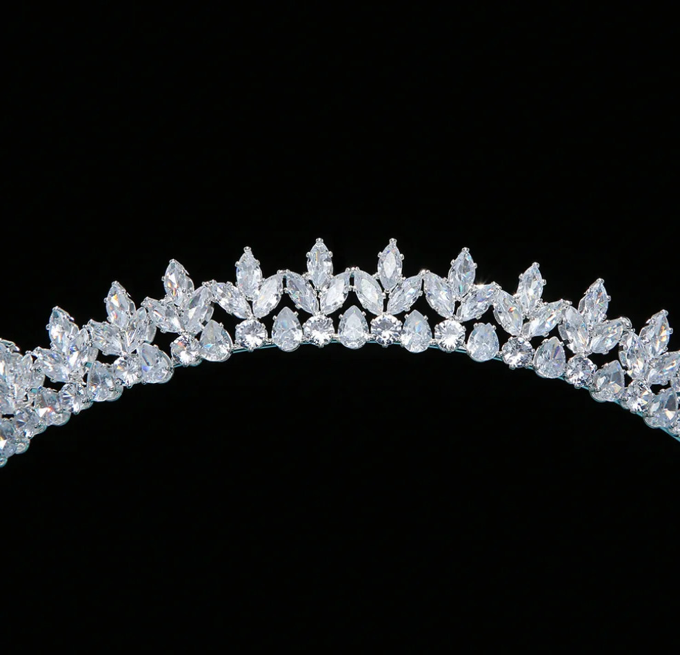 Princess Bride Crowns Tiaras For Women CZ Zirconia Bridal Tiara Headband Prom Birthday Party Diadem Hair Jewelry Headdresses 240516