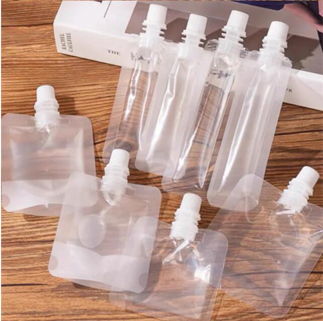 5ml 10ml 15ml small Drink Spout Pouches Transparent Plastic Bags Sealed Juice Storage Bag Beverage Summer Ice Cold Drink Pouch Portable