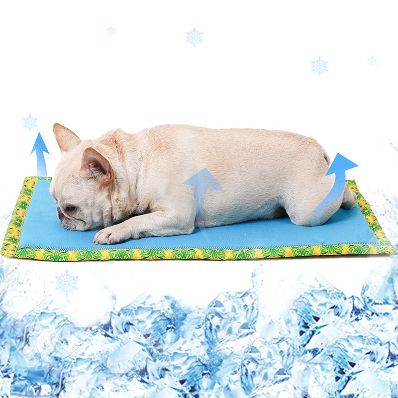 Memory foam cooling dog pad antiskid pet summer self cooling pad gel soft dog cooling sleeping pad washable cat summer nest 240507