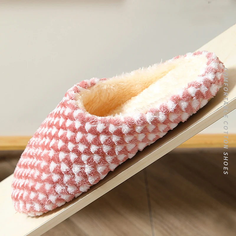 Women Indoor Slippers Warm Plush Home Slipper Autumn Winter Shoes Woman House Flat Floor Soft Slient Slides for Bedroom Dropship
