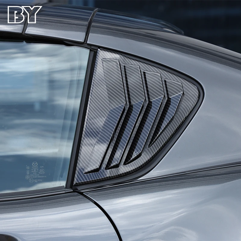 2016-2023 Mx-5 ddmysmile For Mazda Car Rear Glass Window Triangle Blinds Louvers Cover Protector Stickers ABS Shutter (Hardtop Version) Smile (Hardtop