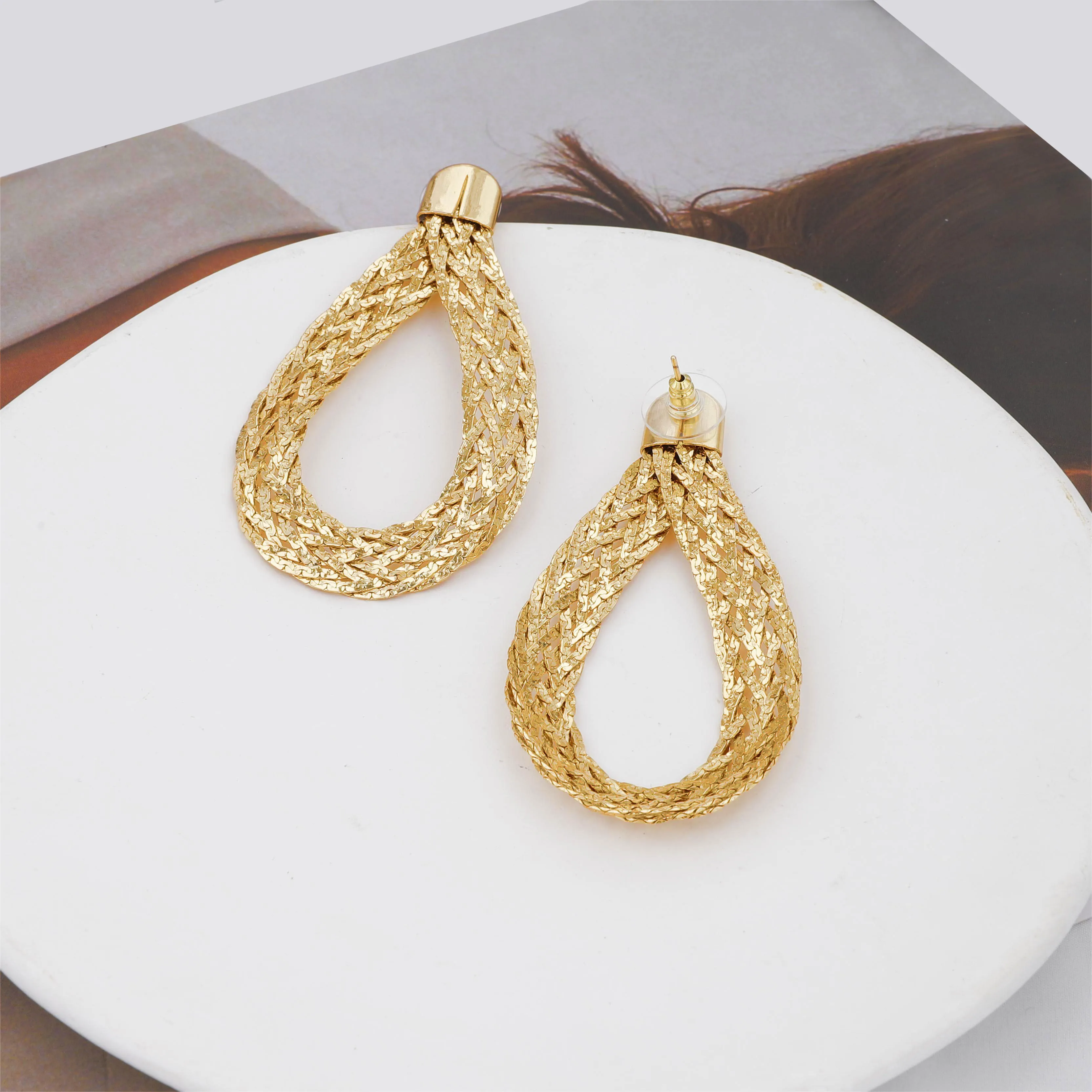 Gold Jewelry Dubai Color Set Necklace Earings Bracelet Set African Bride Jewelry For Women Wedding Party Gifts smile