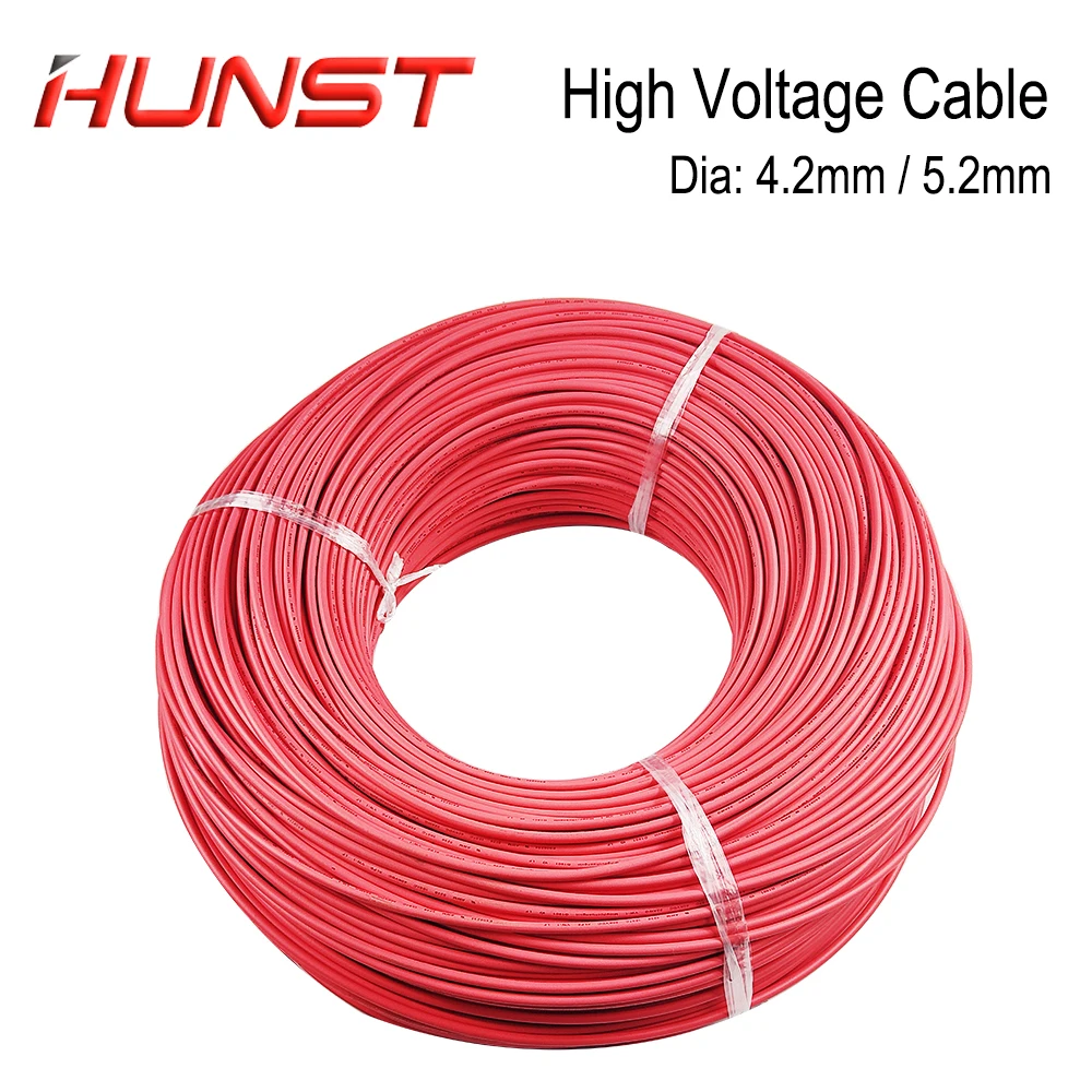 3/5/10Meters High Voltage HUNST Cable for CO2 Laser Power Supply and Laser Tube Laser Engraving and Cutting hine. smile hine.
