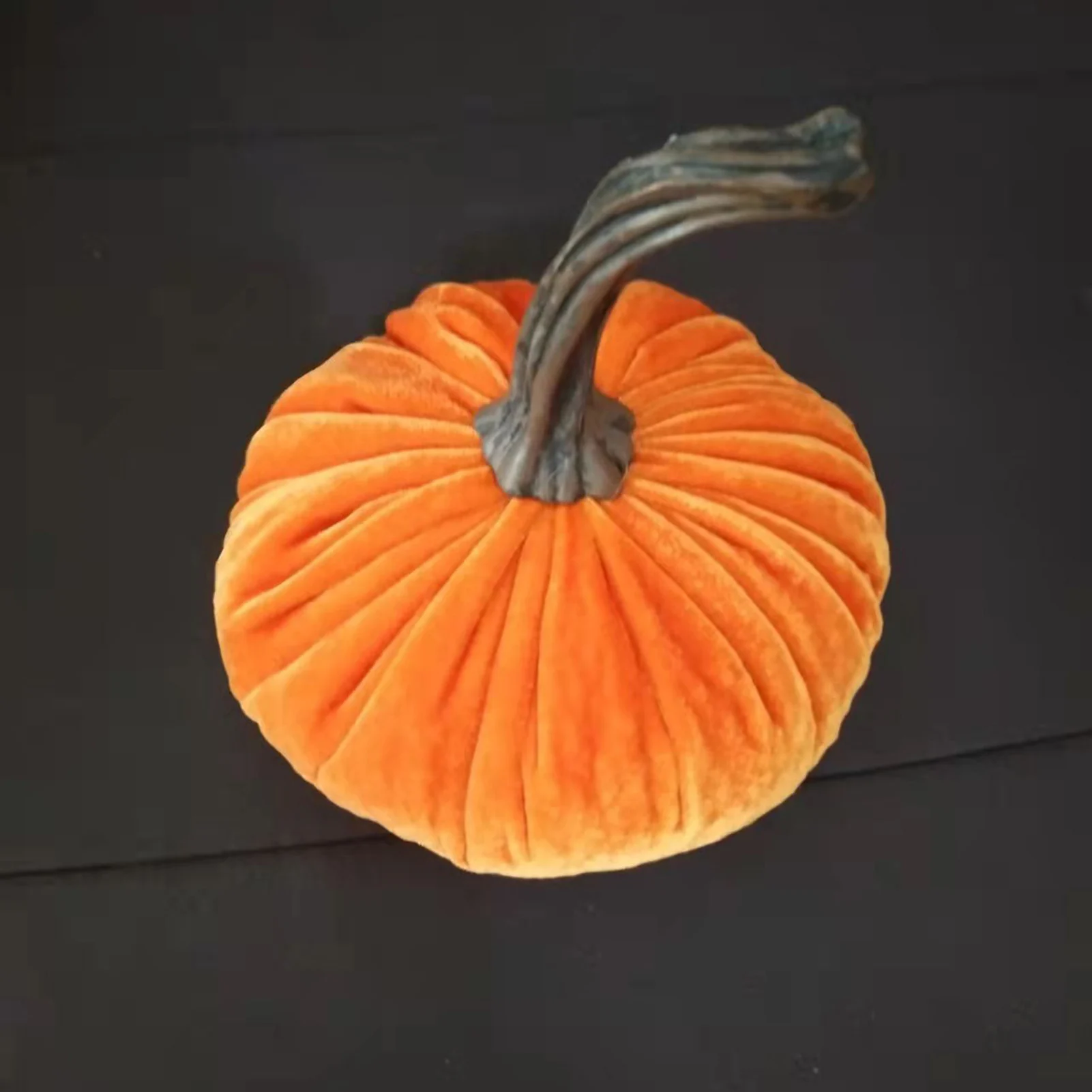Multiple Colors Sizes S/M/L Available Handmade Veet Pumpkin Decorative Ornament Soft Filled Foam Pumpkin Cute Pillow Cushion smile