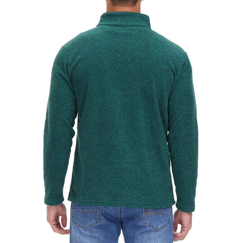Men's Sleeve MAGCOMSEN Long Fleece T-Shirt 1/4 Zip ddmysmile Stand Collar Pullover Tops Spring Windproof Warmth Hiking Workout Sweatshirts Smile