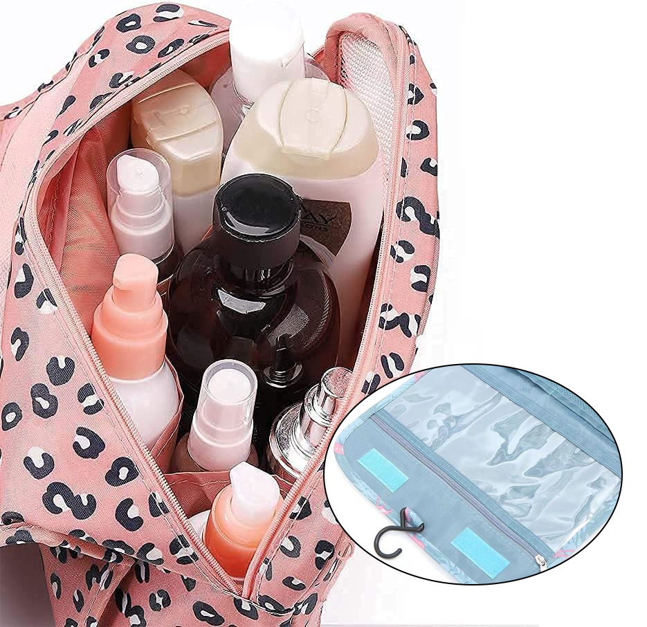 Hook Girl Bathroom Waterproof Toiletry Bag Men Travel Wash Daily Necessities Organizer Women Make Up Case Storage Cosmetic Bags smile