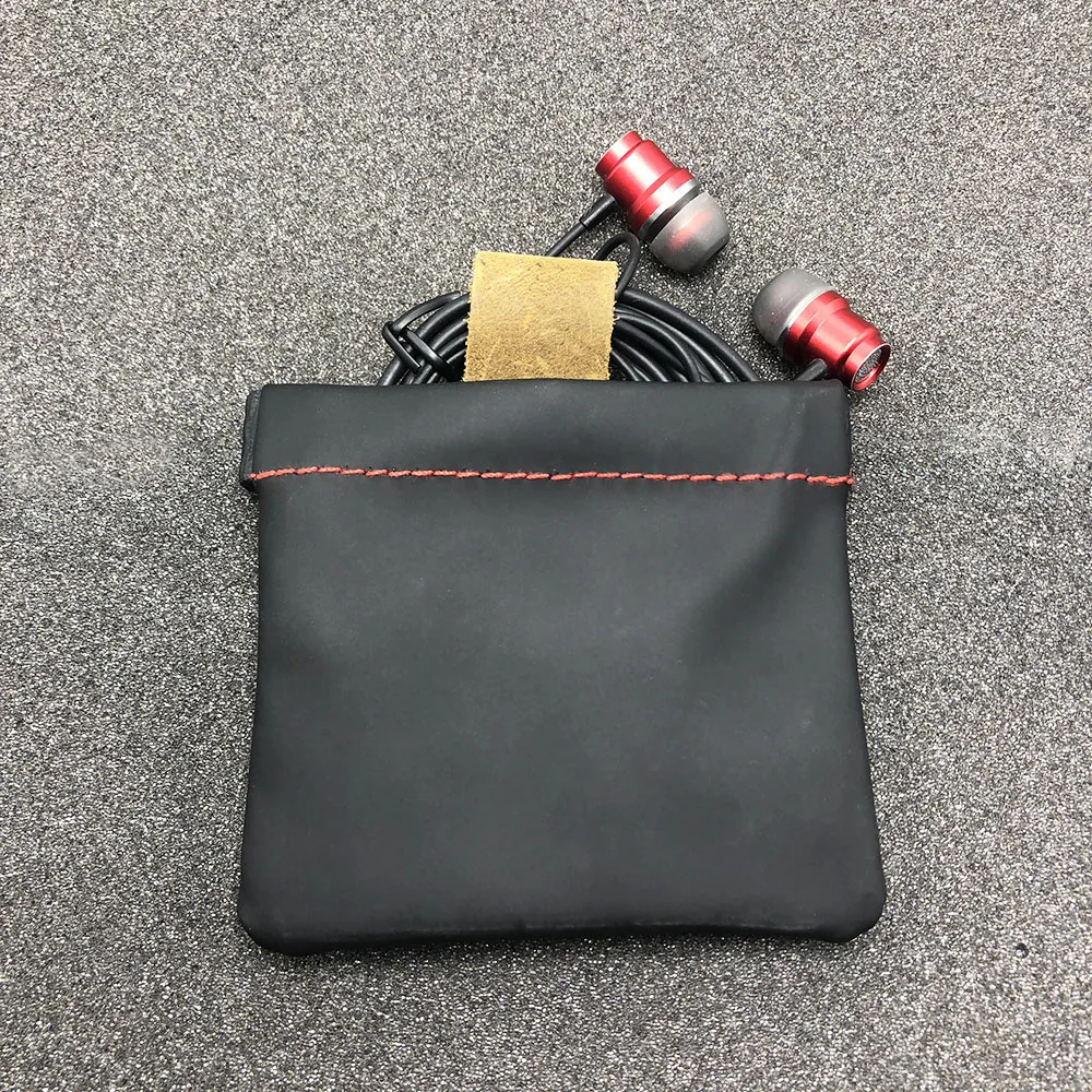 Leather PU Earphone Bag ddmysmile Earphone Case Headset Carrying Pouch Store Headphone Package Headset Accessorie Smile