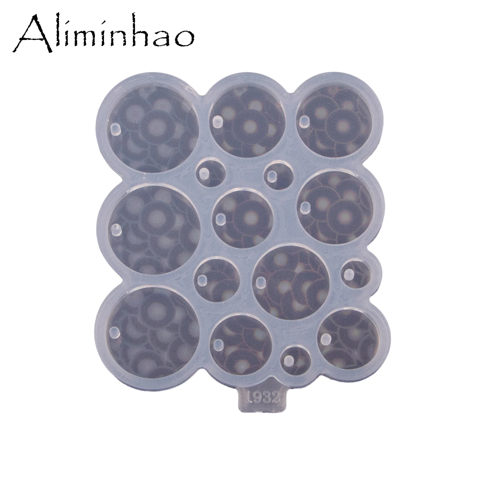 DY1930 Shiny Hologram Different Sizes Circle Resin Molds DIY Silicone Epoxy Earring Mould Craft Jewelry smile