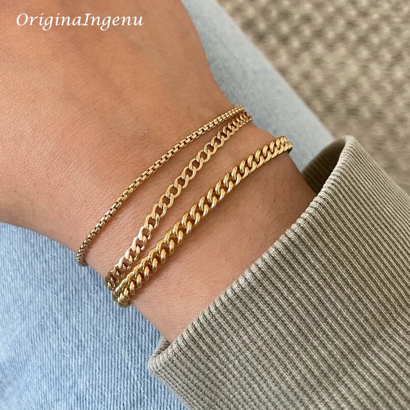 Curb 14K Gold Filled Chain Bracelet Minimal Bracelet Handmade Jewelry Tarnish Resistant Jewelry Hypoallergenic Bracelet smile