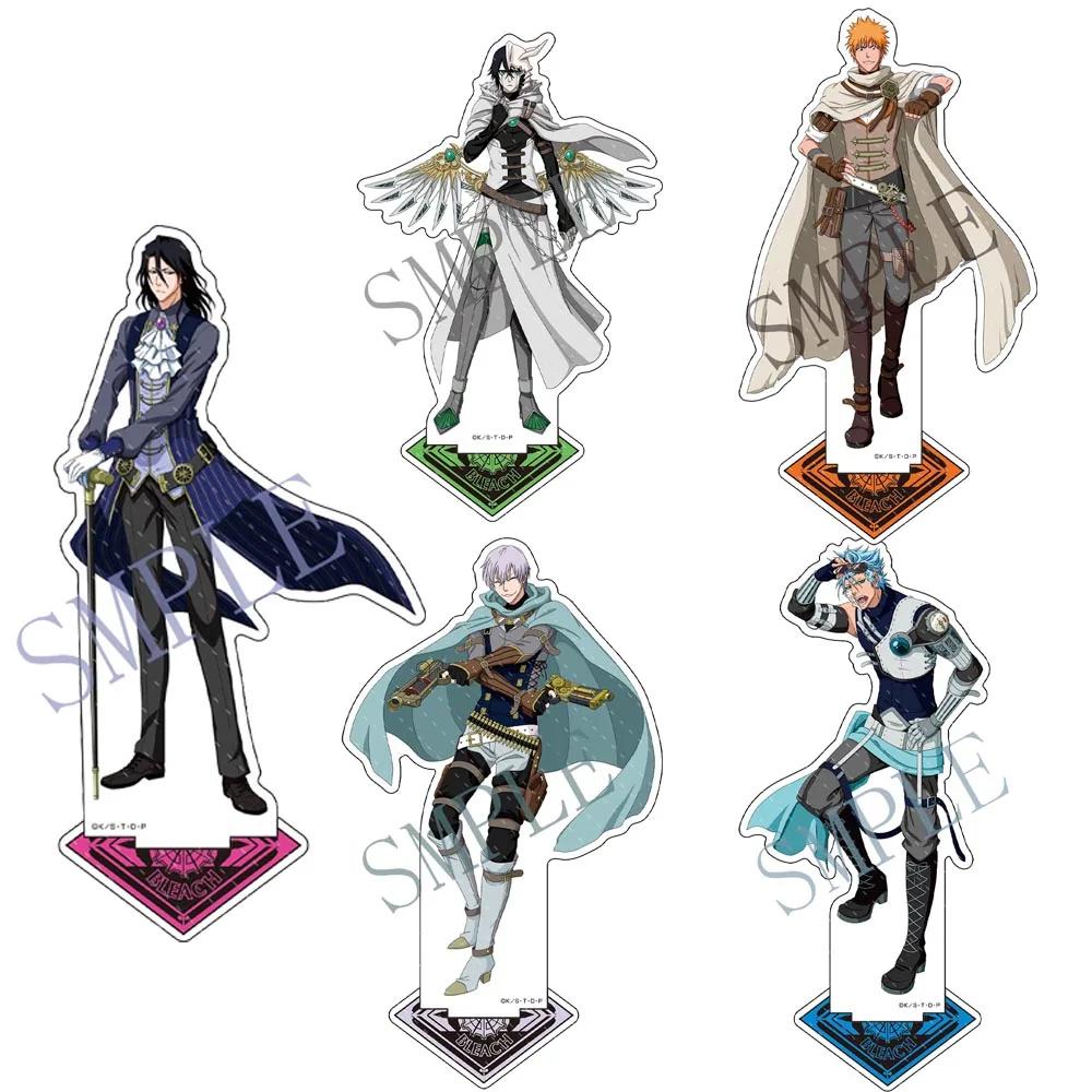 Kuchiki Anime Byakuya BLEACH Ulquiorra cifer Kurosaki Ichigo Figure Standing Doll Acrylic Stand Model Plate Cosplay Toy Gift smile