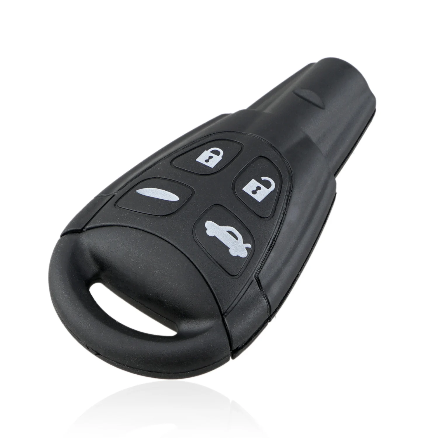 Car Saab QWMEND for Key Shell 4 Buttons Remote Original Key Case for Saab 9-3 93 95 9-3 9-5 2004-2010 LTQSAAM433TX With Blade smile