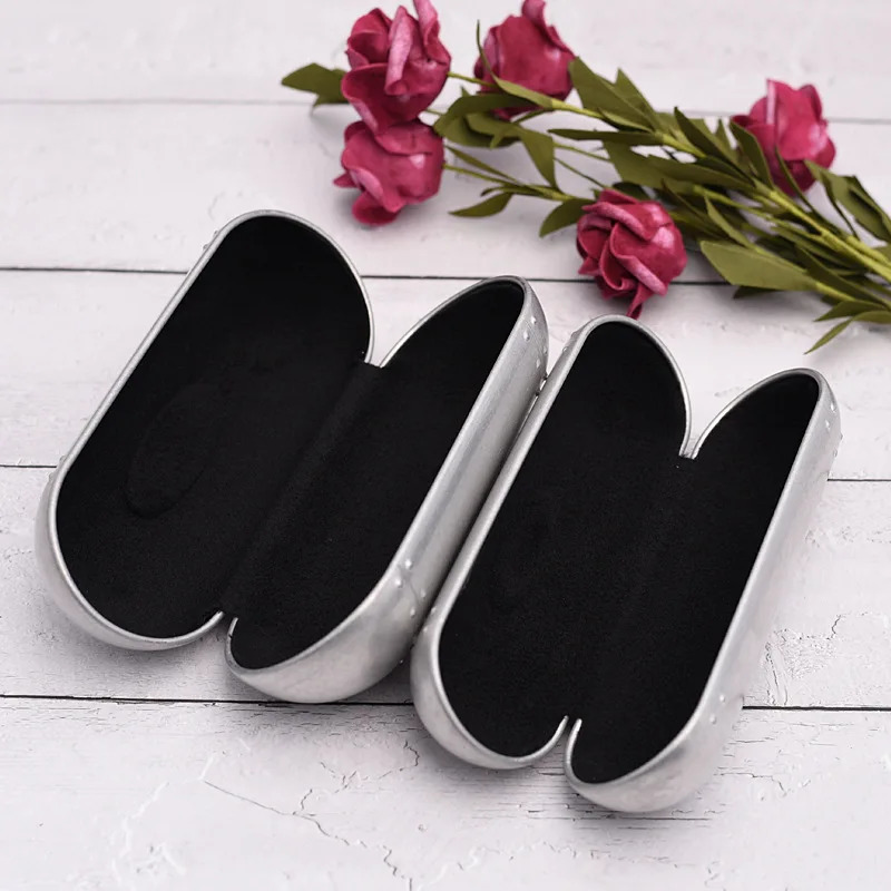 Cubojue Aluminum Round Glasses Cases Hard Light Sunglasses Boxes Fashion Silver Big Small Size 240514
