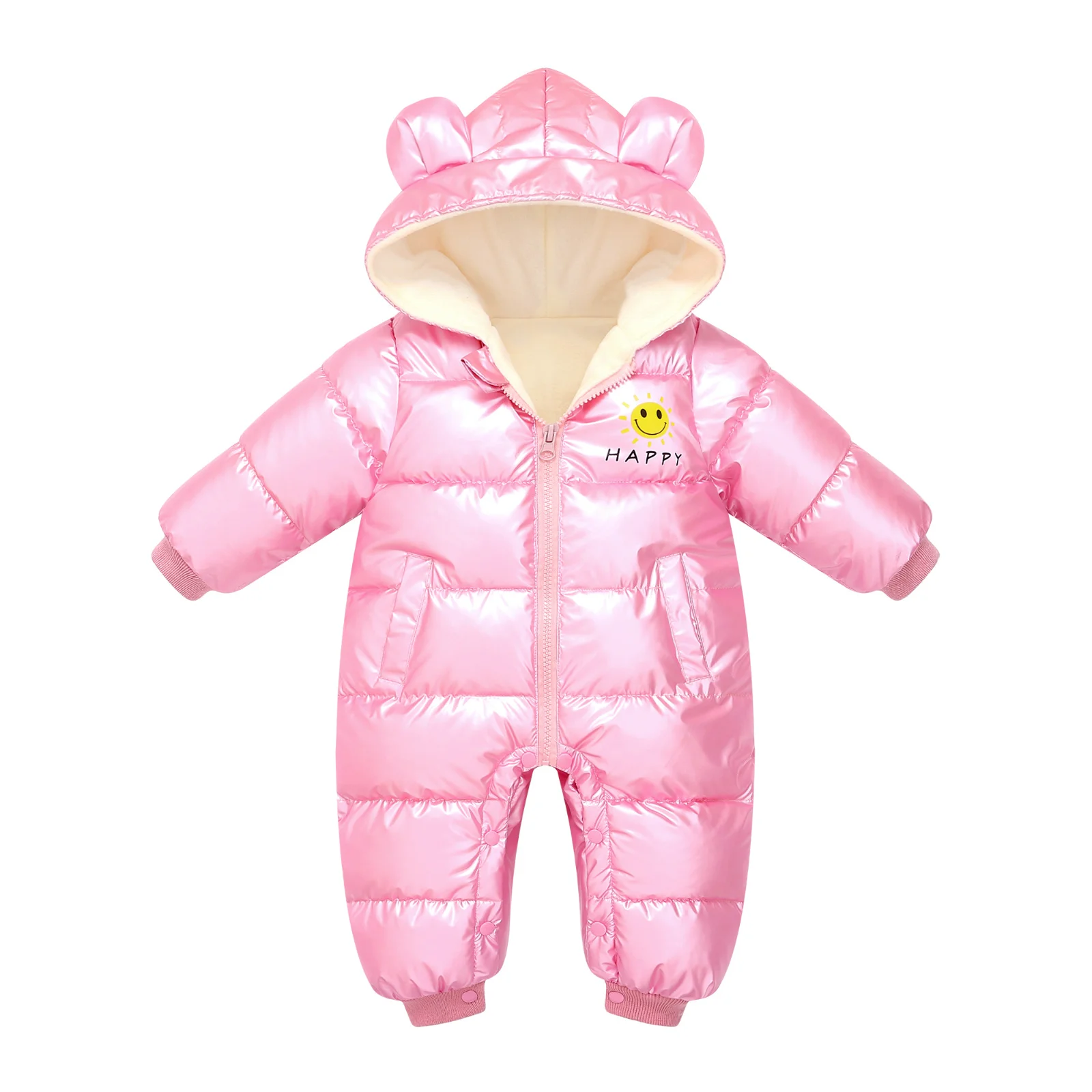 baby clothes Winter overalls veet Newborn Infant Boy Girl Warm Thick Romper Jumpsuit Hooded Snowsuit coat kids clothing smile