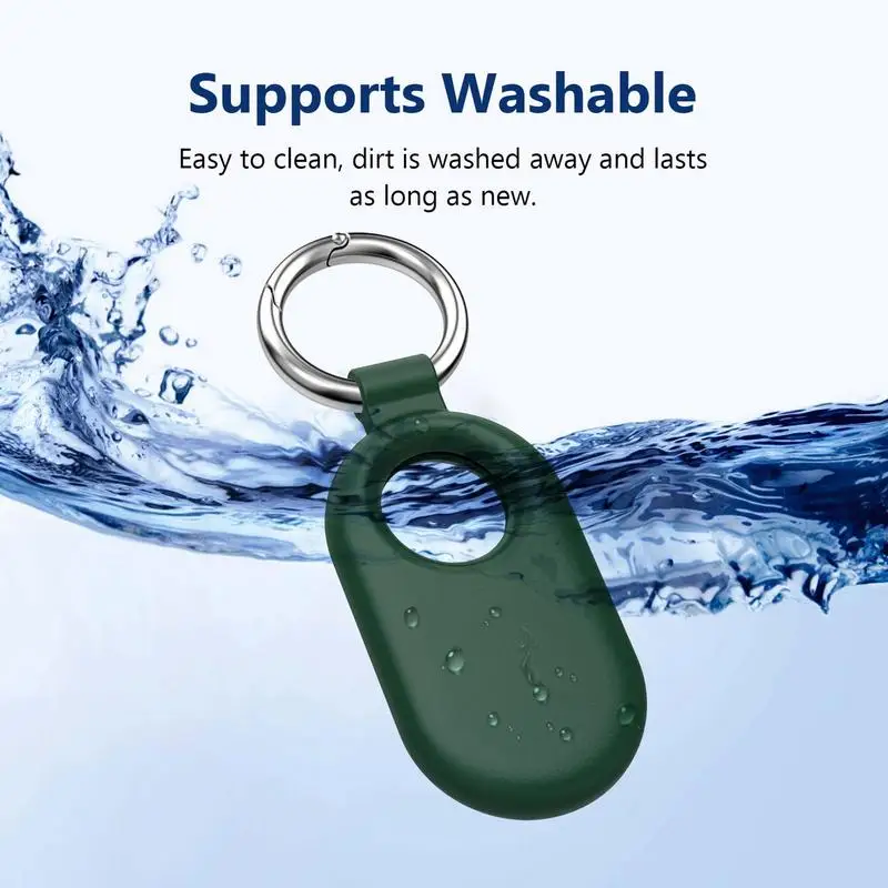 For Silicone SamsungGalaxy Cover SmartTag2 Locator Case Anti-lost Keychain Protect Sleeve For SmartTag2 Locator Accessories smile