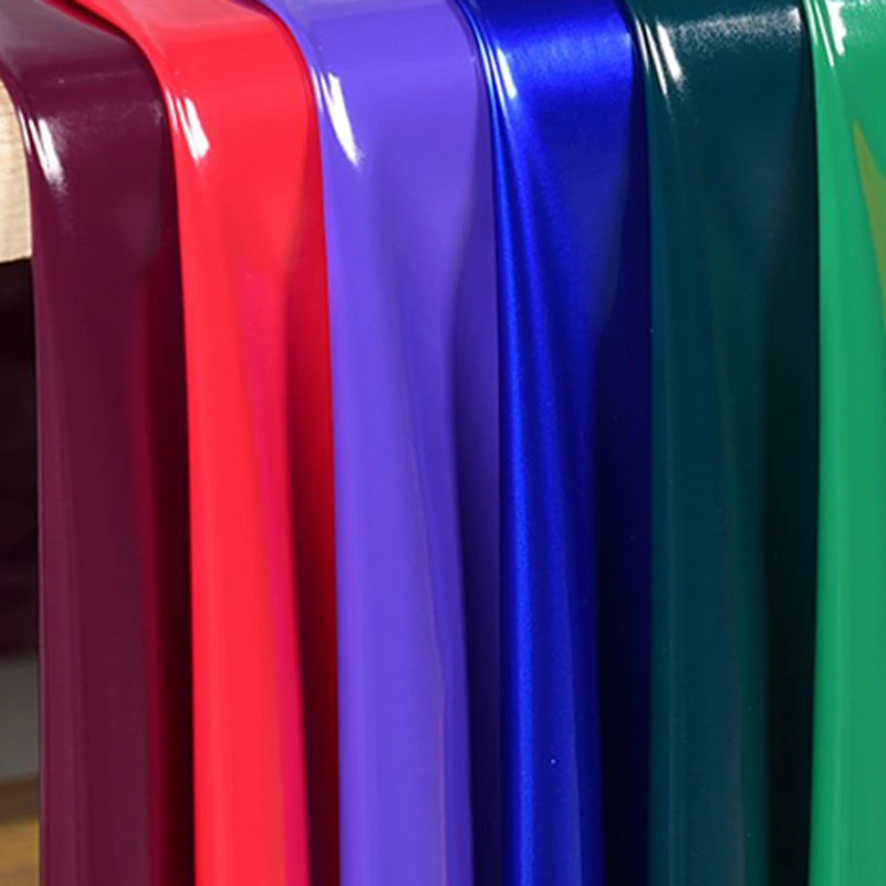 Leather Stretch Mirror Fabric PU Super Shiny Soft and Delicate for Tight Pants Design Clothing Per Half Meter smile