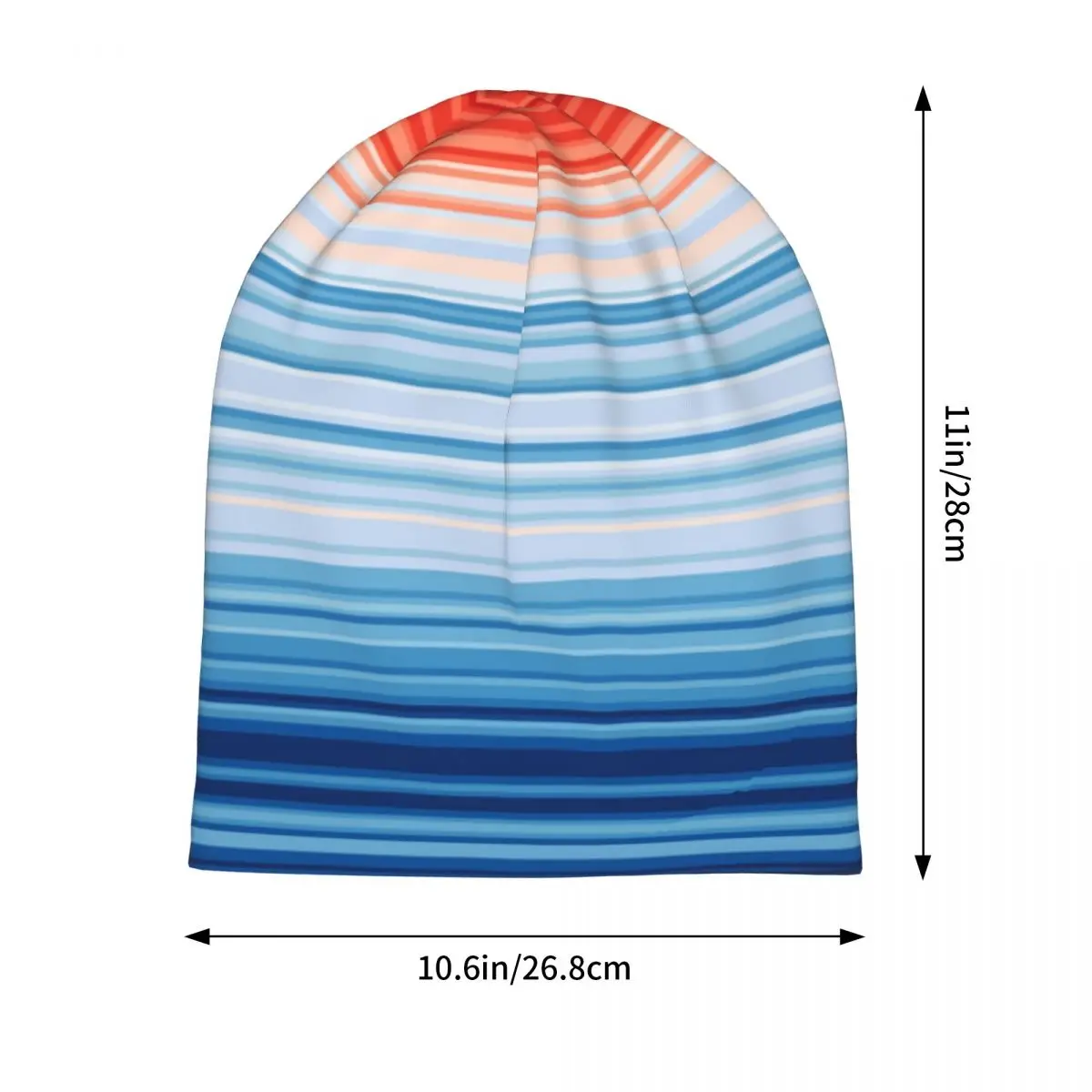 Climate Change Stripes Cap Vintage Autumn Winter Outdoor Skullies Beanies Hats Spring Warm Thermal Elastic Bonnet Knit Hat