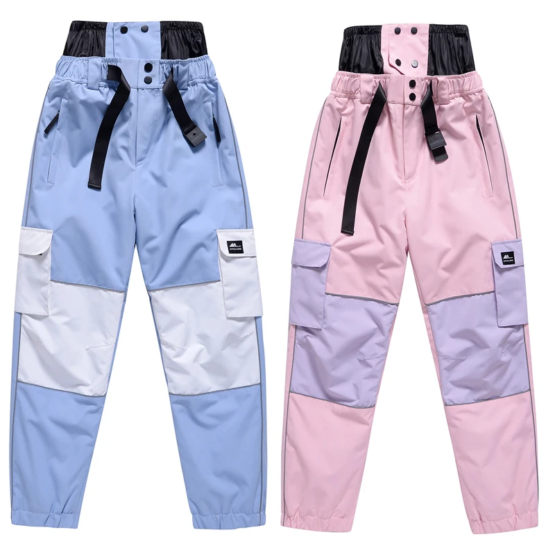 Man 2024 Windproof Women Snowboard Pants Outdoor Mountain Female Ski Bib ddmysmile Overalls Waterproof Warm Snow Costume Alpine Clothes Smile