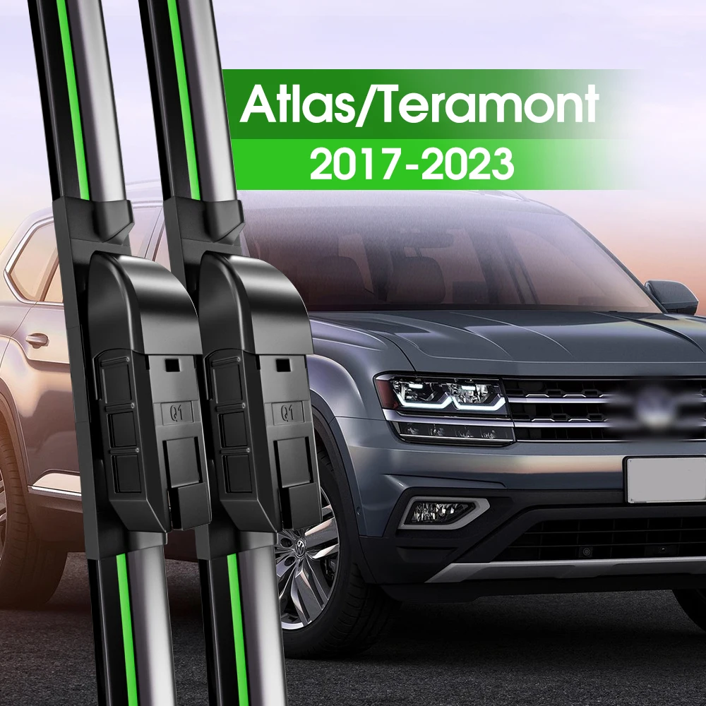 Windshield Wiper Front 2pcs Blades For VW Atlas Teramont 2017-2023 2018 2019 2020 2021 2022 Windscreen Window Accessories smile