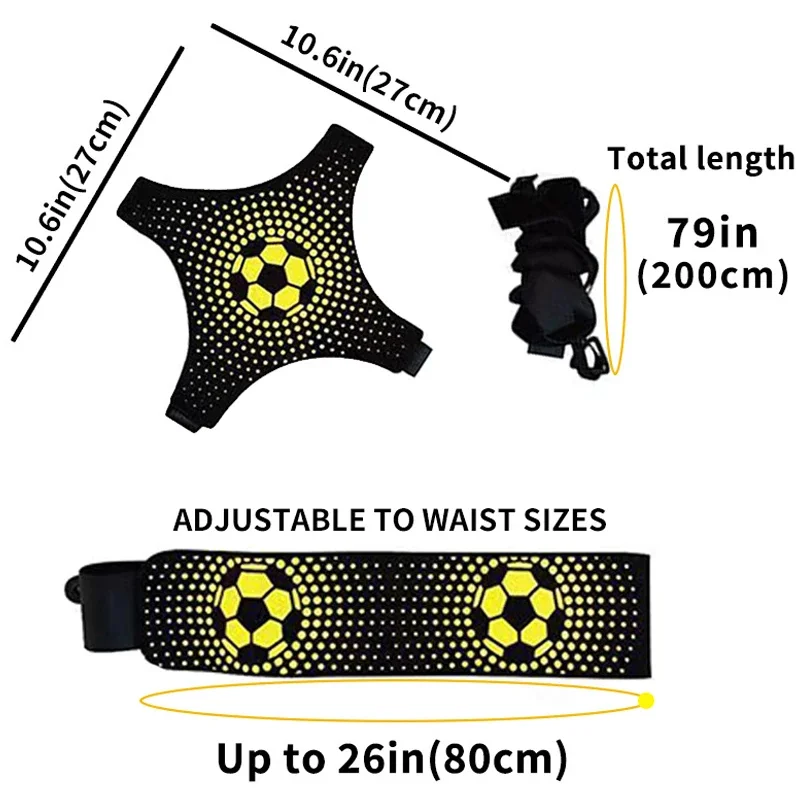 Football Kick Throw Training Belt Adjustable Soccer Aid Control Skills Training Strap Adults Children Solo Practice Gear