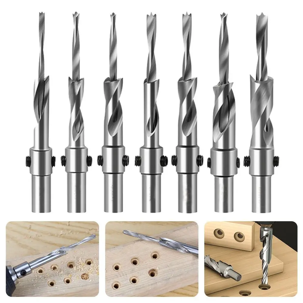 3mm-8mm Senkkopf Salat bohrer Flach boden bohrer Hoch geschwindigkeit stahl Holz bearbeitungs bohrer Lochs ch neider Stanz werkzeuge