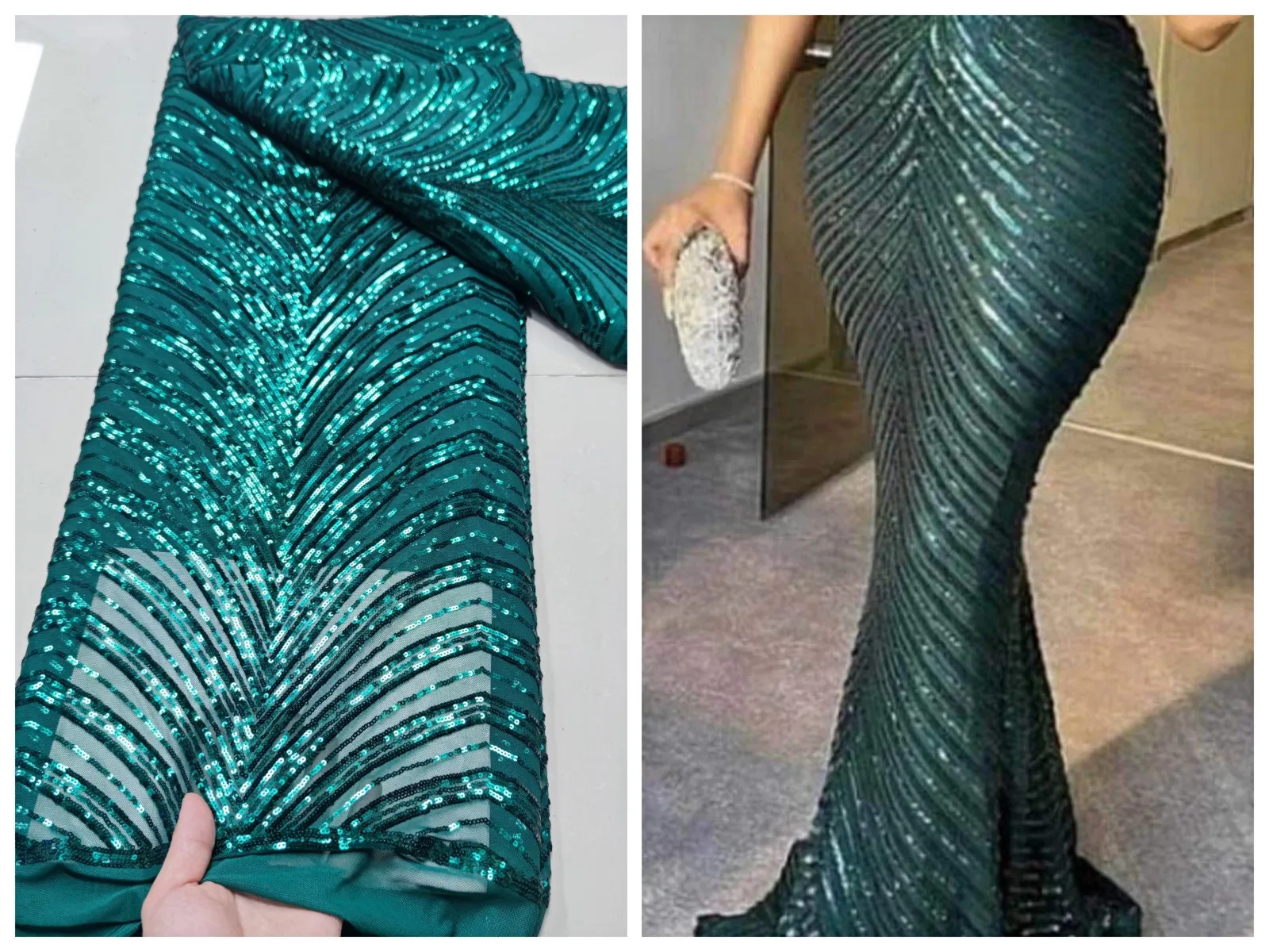 2022 African Lace Fabric High Quality Lace Fabric for Sewing Clothes White Sequins Nigerian Laces Fabric 5 Yards Net Wide Lace smile