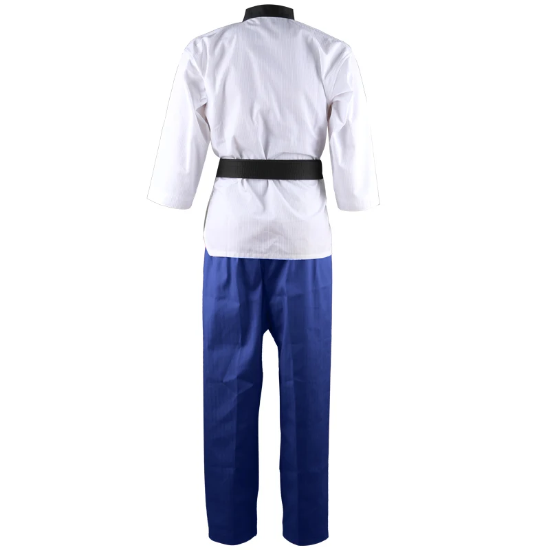 High quality black taekwondo uniform training taekwondo suits embroidery uniforms size 160-190cm smile