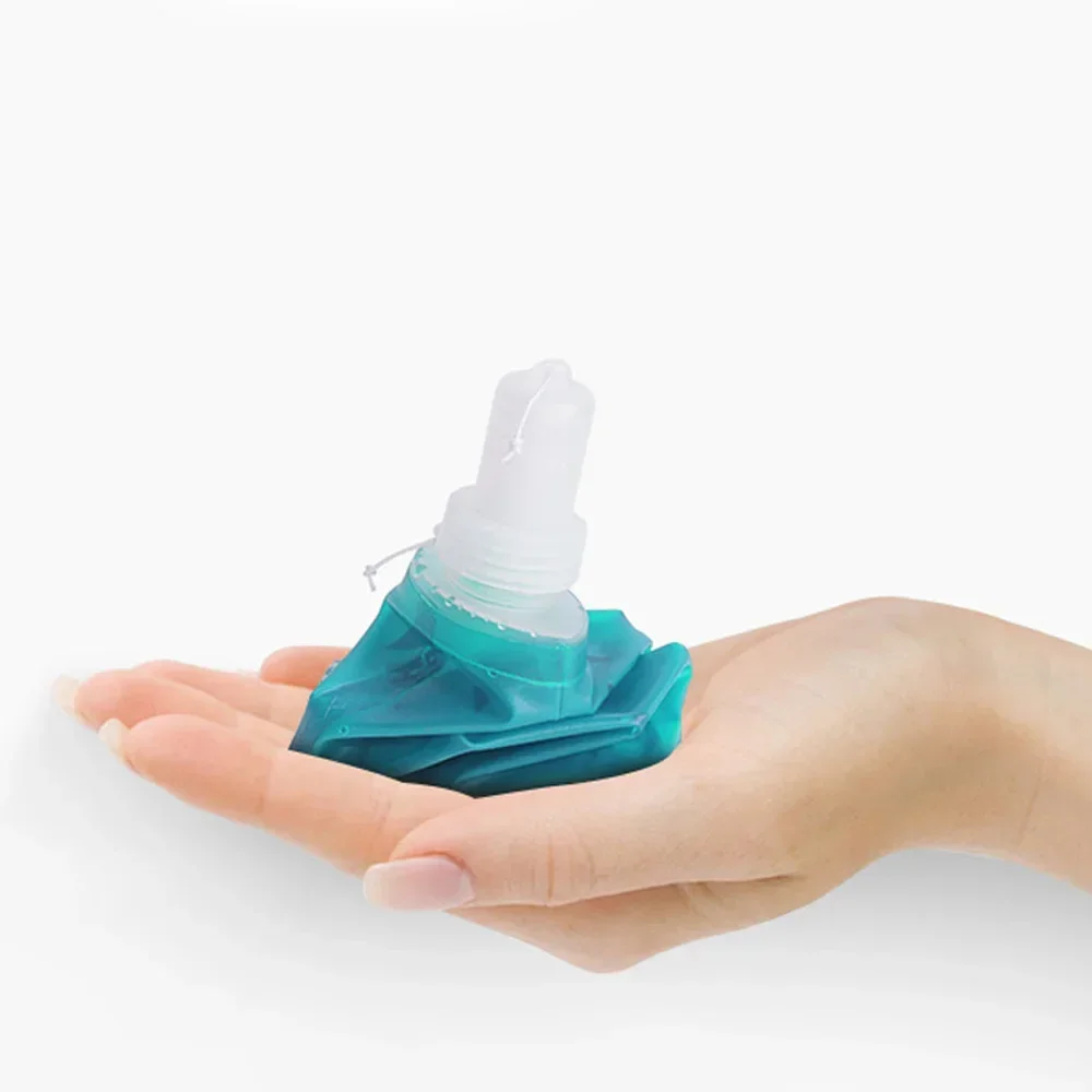 500ml 2025 Food Grade Portable Soft Water new Bottle Outdoor Sports Portable Silicone Water Nozzle Cycling and Running Waterbottle Bag