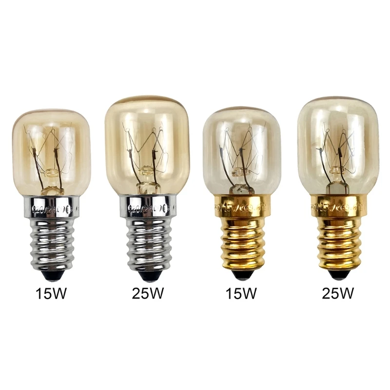 2pcs 220V E14 300 Degree High Temperature Resistant Microwave Oven Bulb Cooker Lamp Lighting Bulb 15/25W 20CC