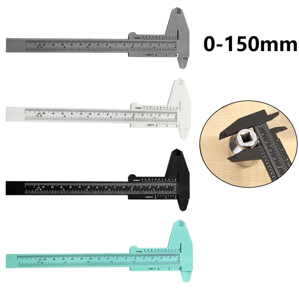 Mini Vernier Plastic Caliper Vernier Calipers Gauge Ruler Scale 0 150mm Measuring Tool for Jewelry DIY Supplies smile