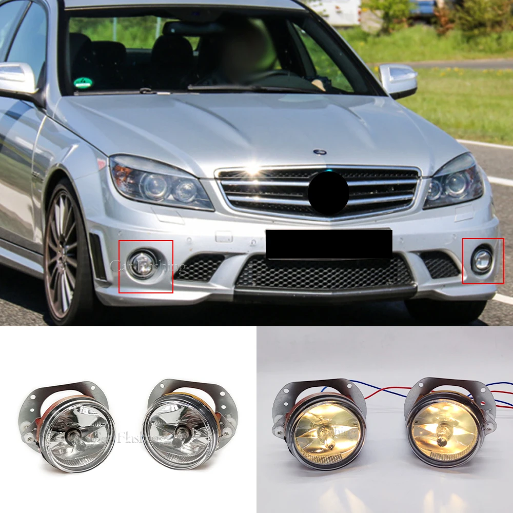 For Mercedes Benz W204 W216 R230 W164 W251 C300 C350 W164 ML320 SL63 AMG R350 headlights Fog Lamp Front Bumper Fog Lights