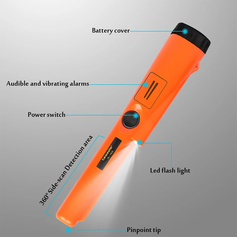 Handheld metal detector GP pointer precise positioning outdoor IP68 waterproof portable GP pointer metal detector With bracelet