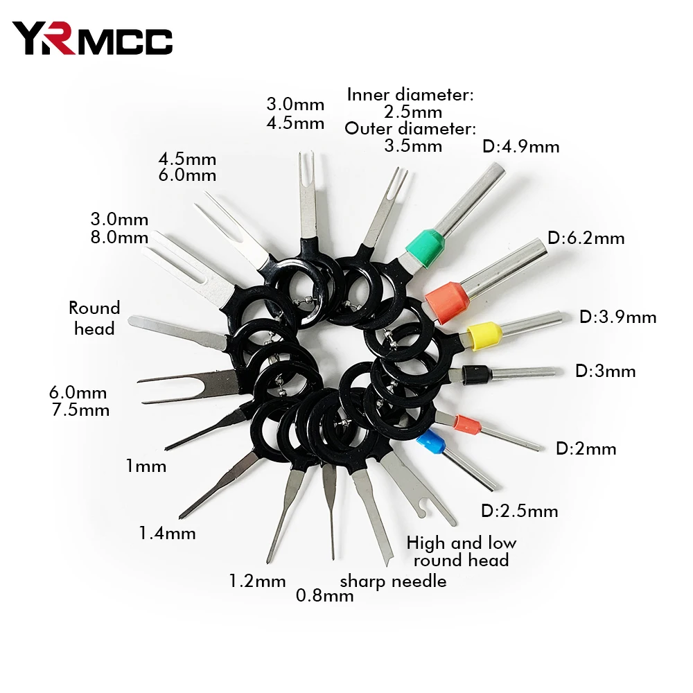 11/18/26/36/41pcs Car Terminal Removal Tool Kit Electrical Wiring Crimp Connector Pin Extractor 2025 new Auto Terminal Repair Hand Tools