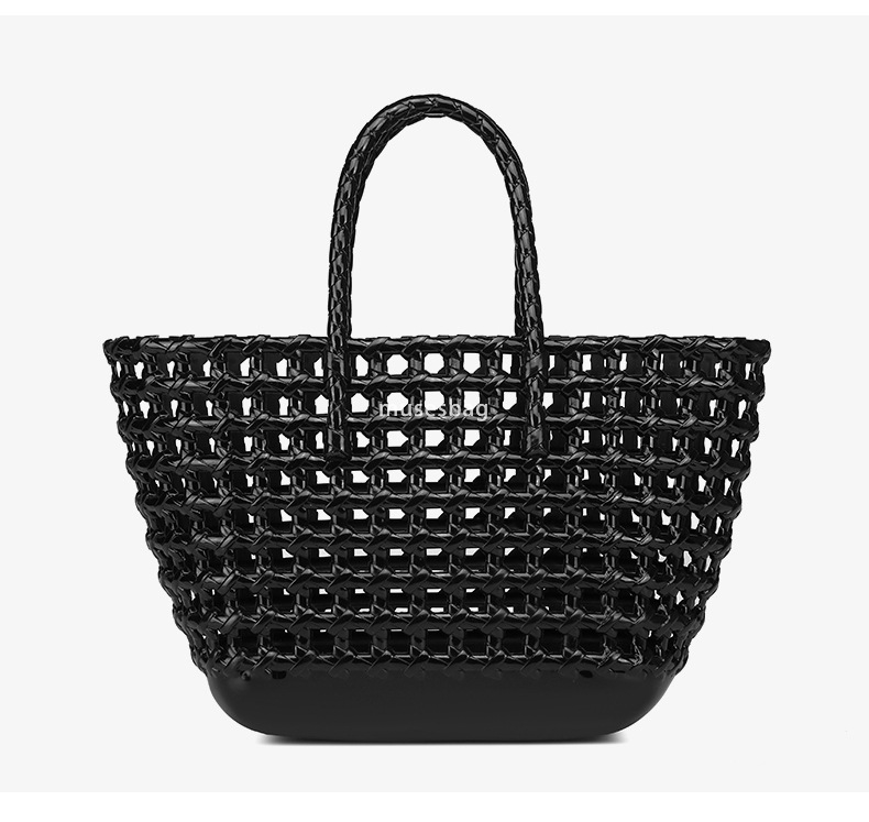 Designer bag, jelly bag, fashionable and versatile woven vegetable basket, summer women's handbag, large capacity handbag beach bag
