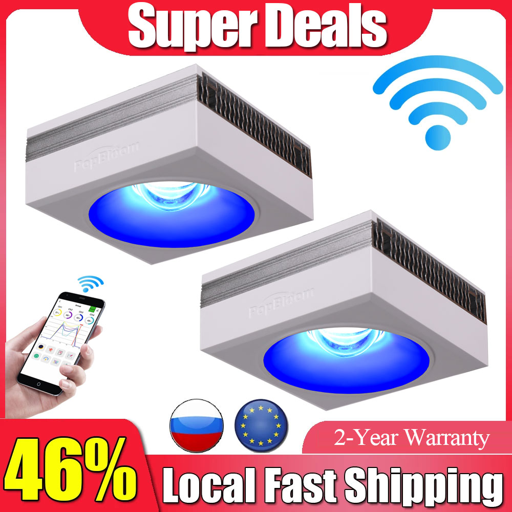 PopBloom RL90 WiFi new Led Aquarium 2025 Light Reef Light Aquarium Tank Saltwater Coral Reef Growing Seawater Marine Aquarium Tank Lamp