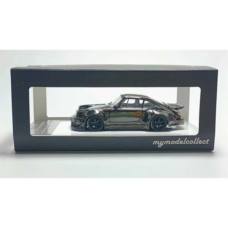 Cars Diecast Model Cars PreSale MC 1 64 RWB 930 Whale Wing Chromium Gray Die Cast Diode Automotive Model Set Micro Toys d240527