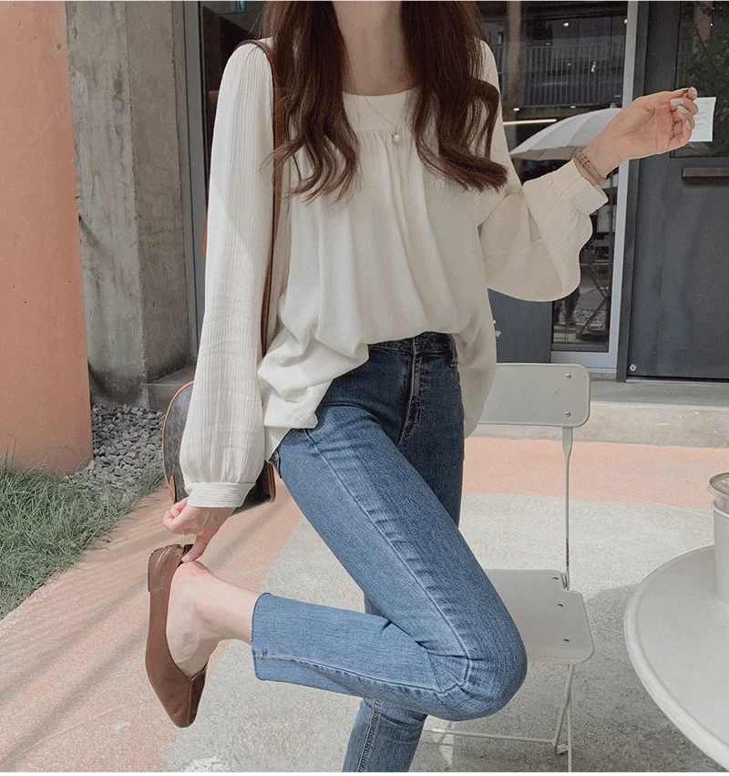 PLAZSON new roupas feminina 2025 blusas para mujer Women Elegant Blouse Shirt Blusa Vintage Long Sleeve Tops Female Spring Fall Clothing
