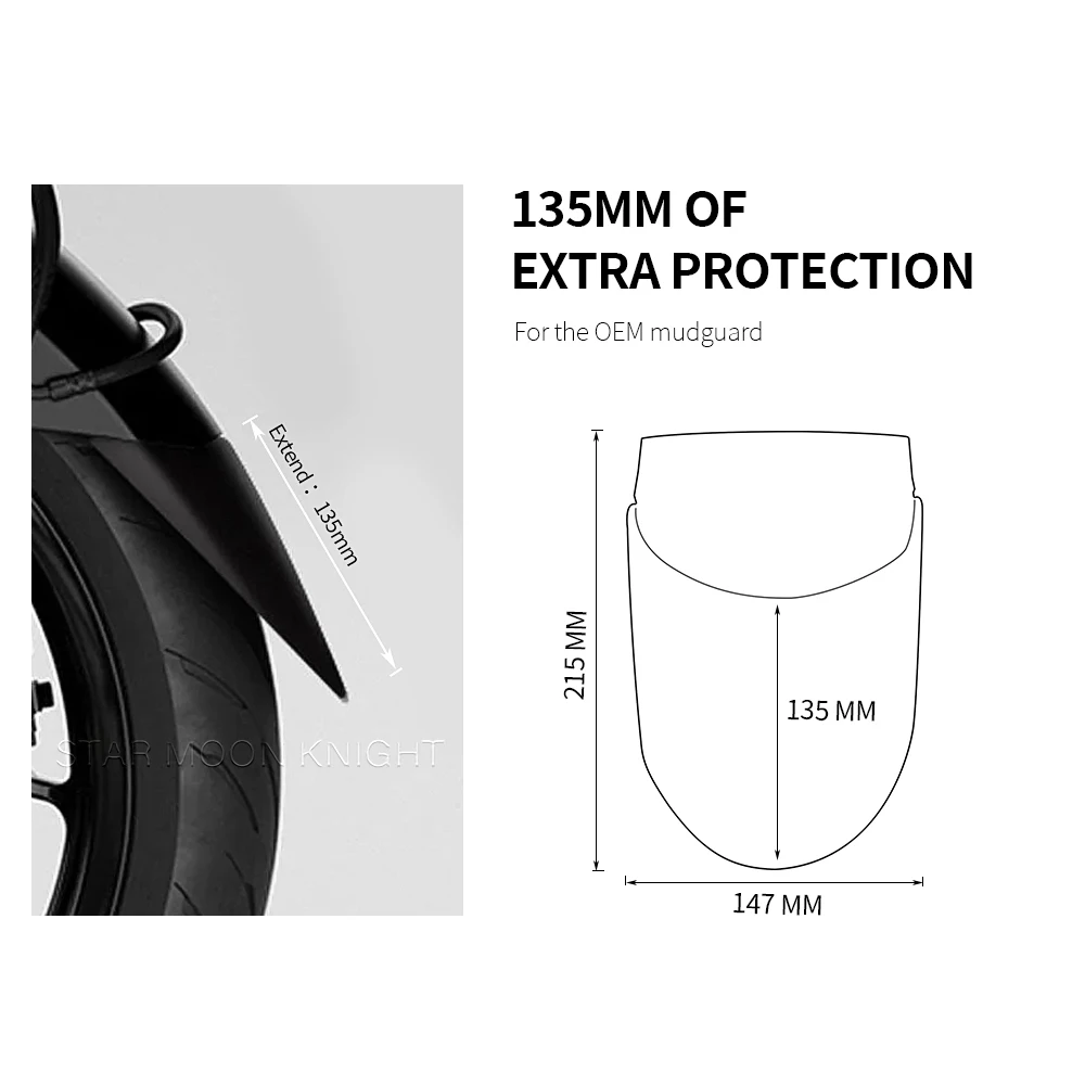 Front Mudguard Motorcycle Fender Extender For Aprilia Caponord 1200 Rally 2015 2016 2017 Accessories Splash Guard ddmysmile Extension Smile