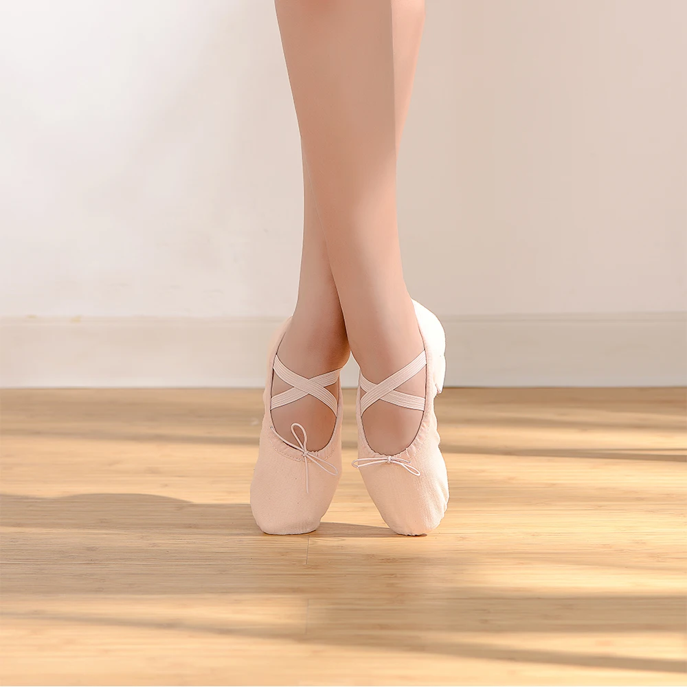 Girls Ballet Shoes For Woman Kids Ballet Slippers Women Ballet Flats Children Practise Dance Shoe Soft Sole Canvas Training Shoe