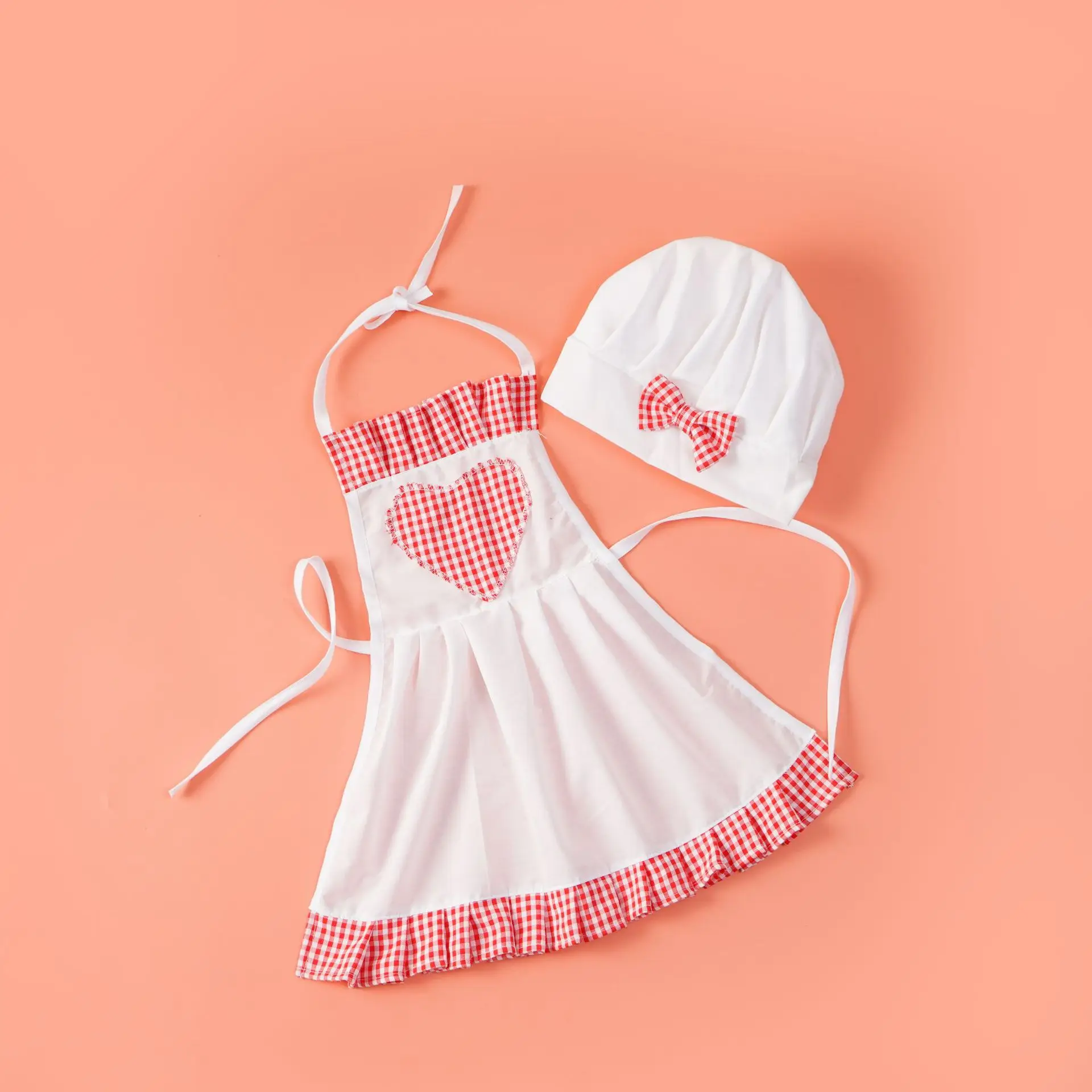 Shining Chef's Costume Newborn Photograohy 2025 Props Baby Photo Cook Clothes new Creative Photo Clothing Baby Hat
