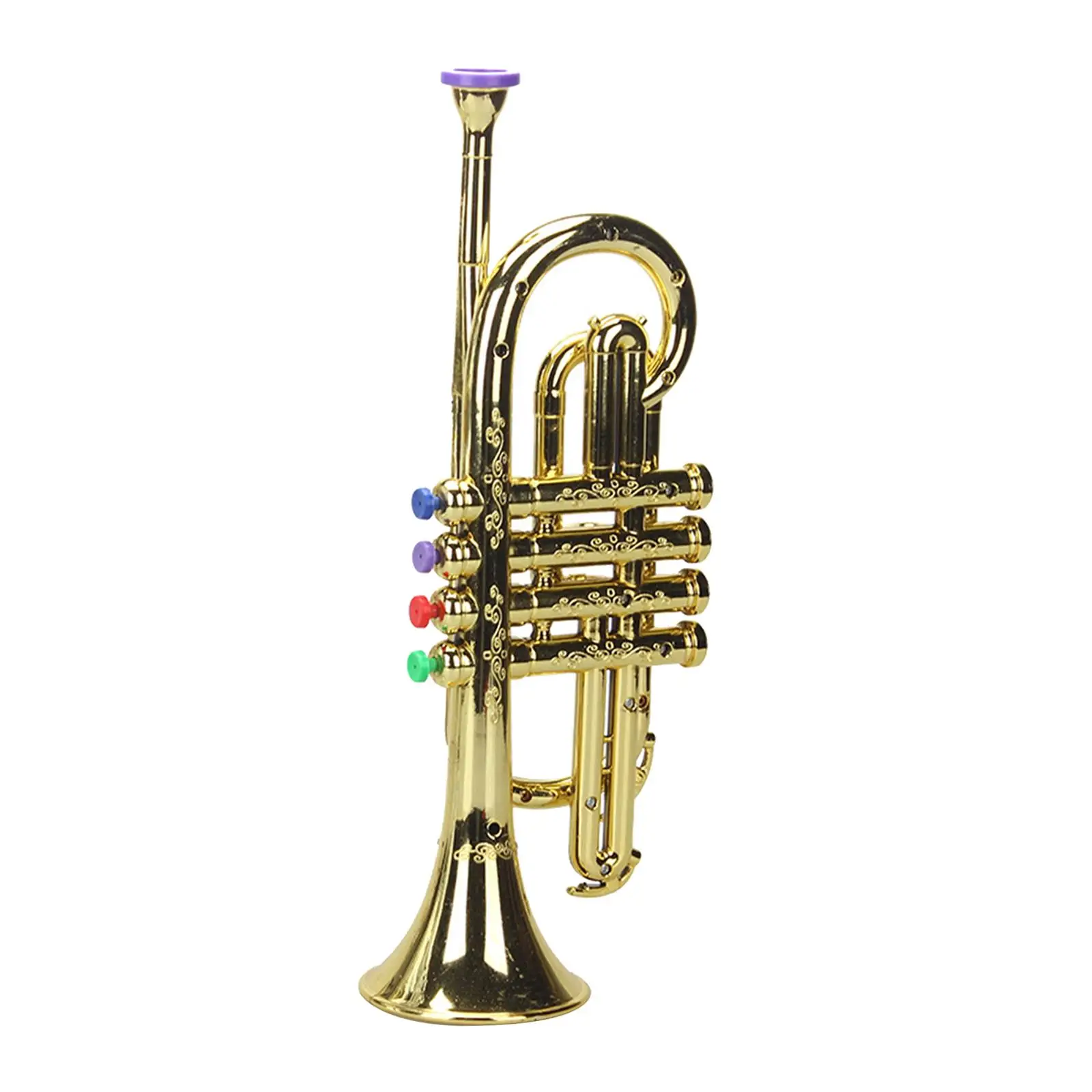 Deluxe Trumpet Wind Instrument with 3 Colored Party Favor