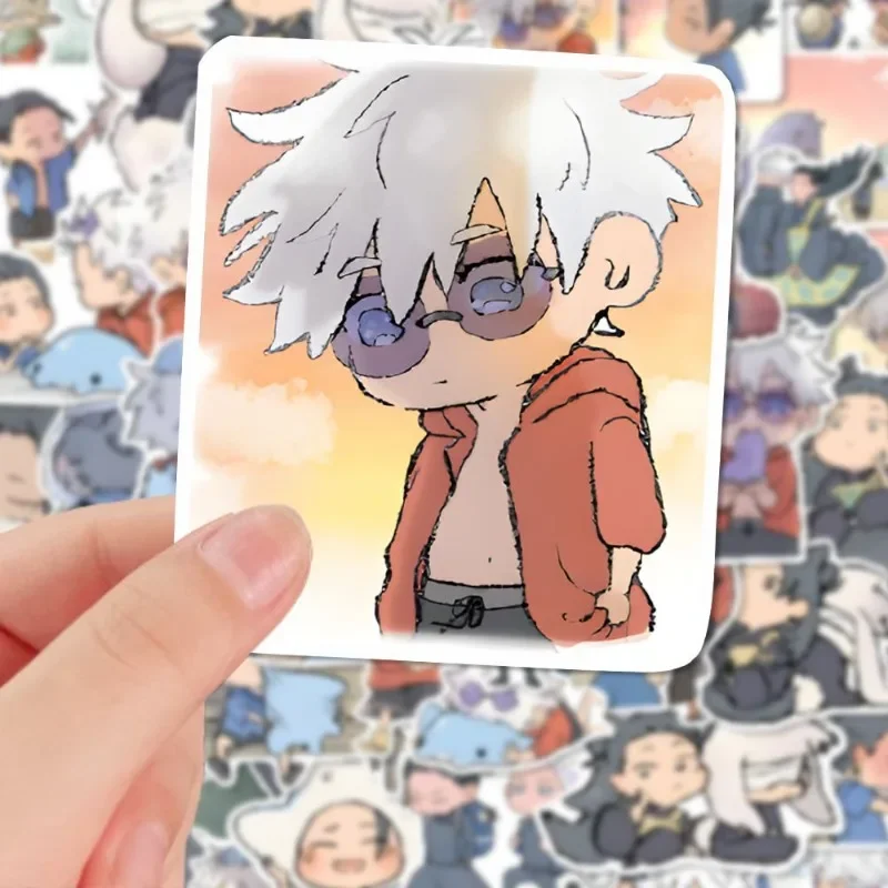 Satoru Sticker Anime Gojo Waterproof Sticker Cute Stationery Kujo Jotaro Children School Supplies ddmysmile Getou Suguru Zhoushuhuizhan Smile