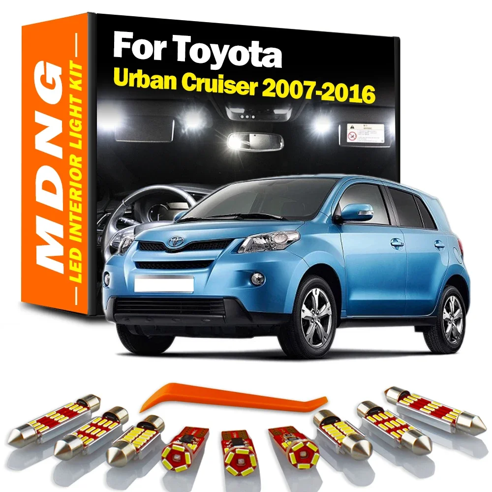 MDNG 8Pcs Canbus LED Interior Light Kit For Toyota Urban Cruiser 2007-2010 2011 2012 2013 2014 2015 2016 Car Led Bulbs No Error