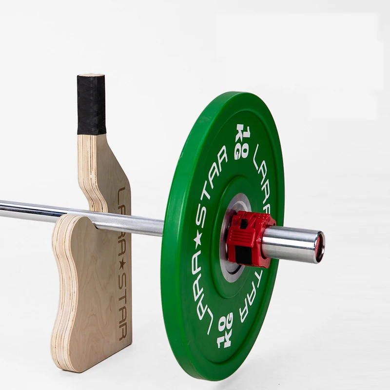 Plate Wooden Barbell Changer Barbell Jack Portable Gym Weightlifting Hard Pulling Exercise Replacement Barbell Piece Equipment smile